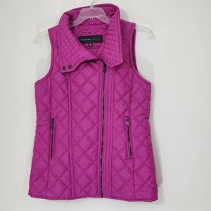 Marc New York Andrew Mark Fushia Quilted Vest, Size Small
